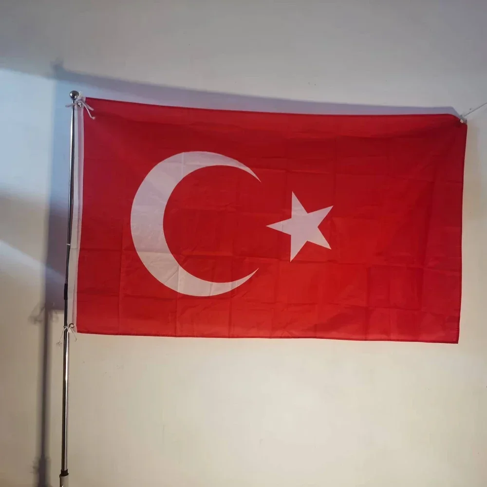 Turkey Flag Turkish Vergisiz Urunler Turkiye Polyester Double Stitched Hanging National Flag