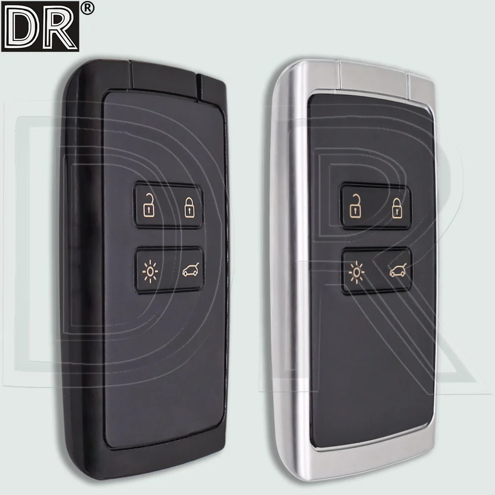 DR 4 Button Replacement Car Remote Key Smart Card Shell Case For Renault Koleos Kadjar Megane Clio Scenic Talisman Captur Espace