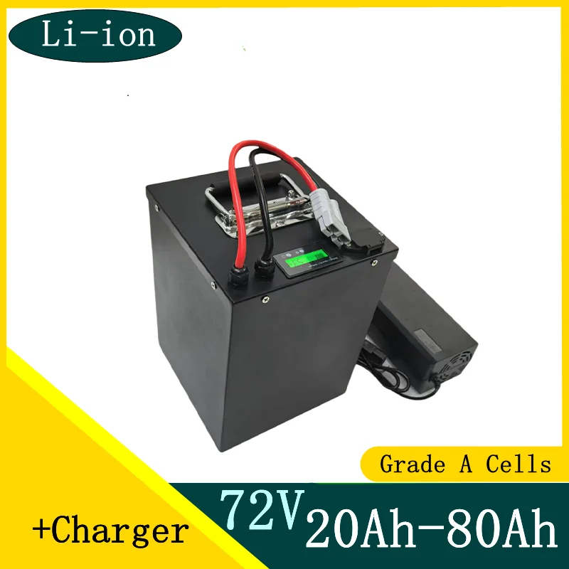 72V 50AH Lithium -ion battery with BMS for inverter motorcycle electric car pedal energy golf cart