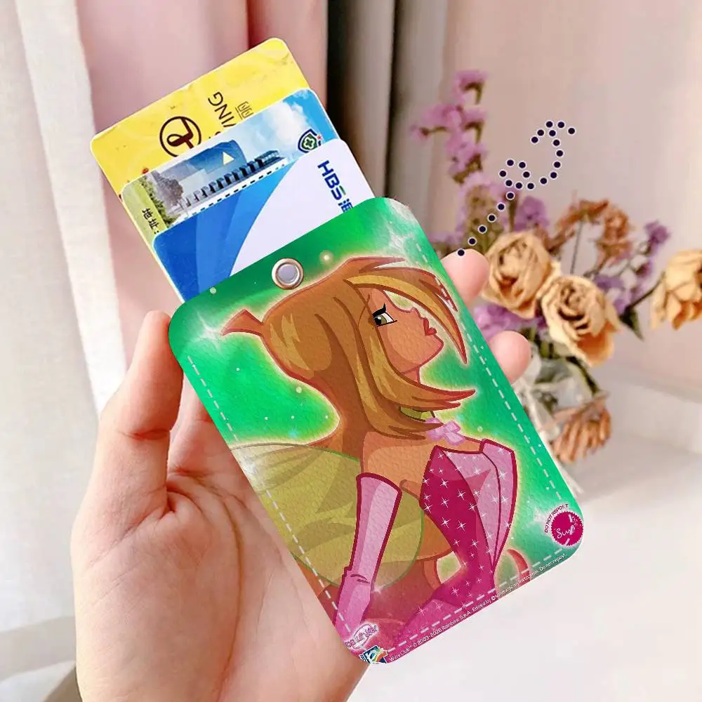 Cartoon W-Winx Niedlicher C-Club Schlüsselanhänger mit Ausweiskartenhalter, Buspass- und Essenskarten-Schutzhülle für Sicherheit – Detail 14