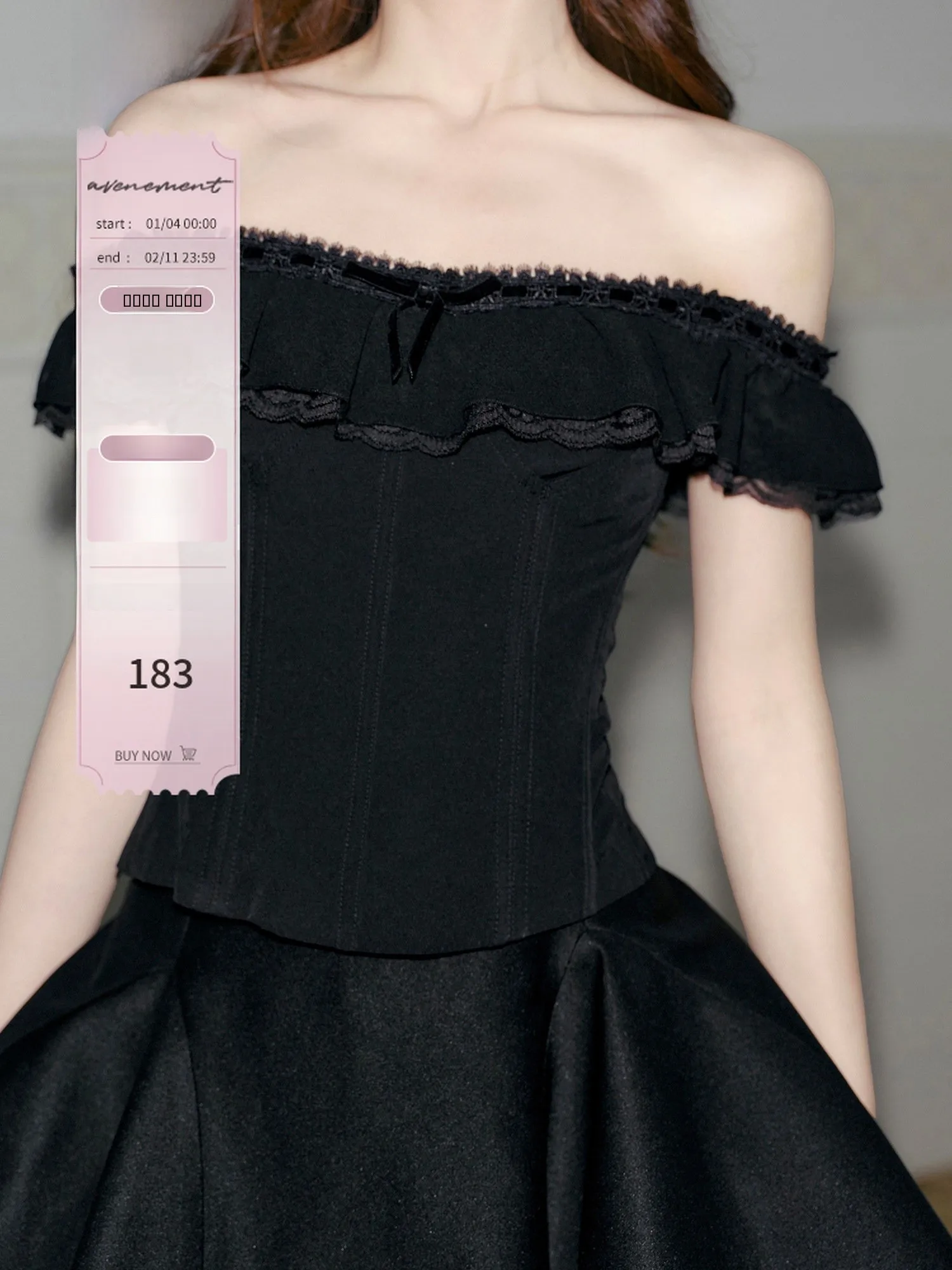 

Женский кружевной корсетный топ MENT: облегающий укороченный топ-бюстье с открытыми плечами, летний, классический, модный