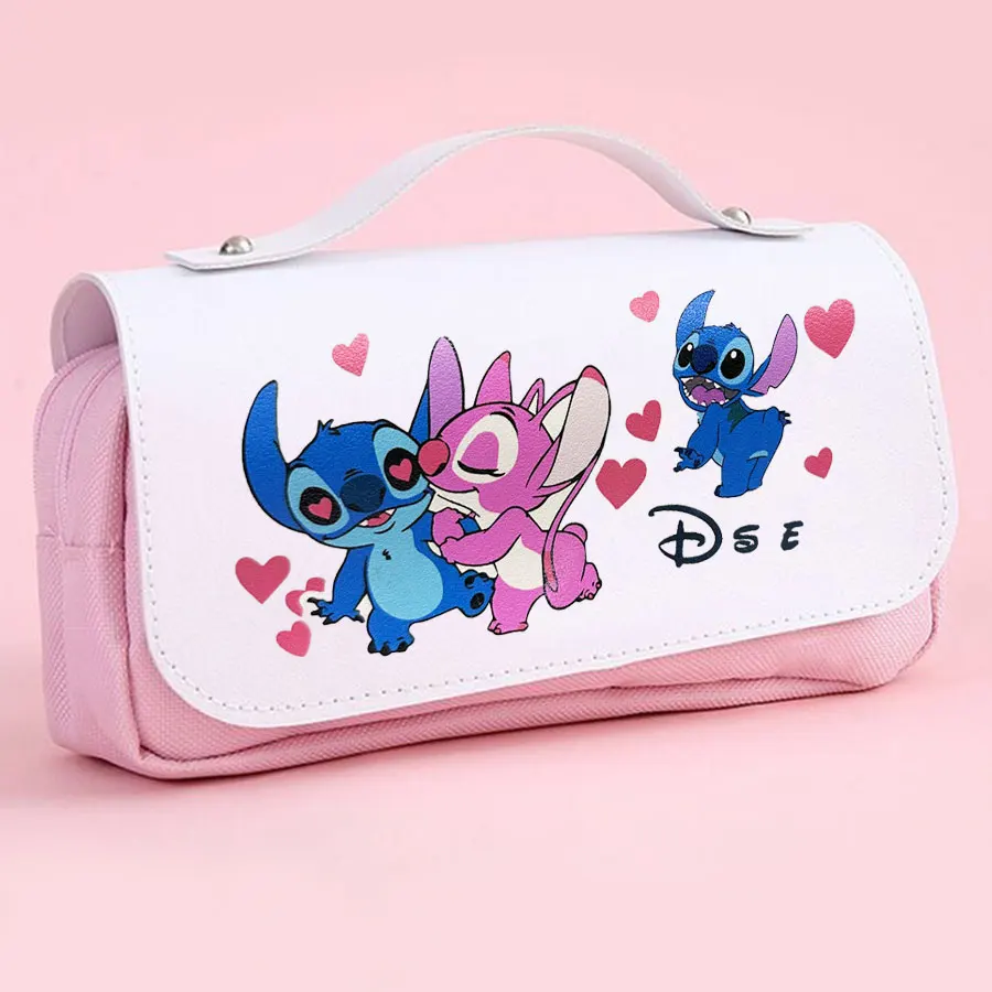 Anime Pencil Bag Lilo and Stitch Peripheral Stationery Bag Large Capacity Printed Storage Pencil Case Anime kawaii Cartoon