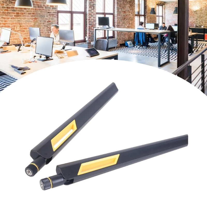 Q1W2 2 Chiếc 2.4GHz 5GHz Ăng Ten RPSMA 8dBi Ăng Ten Wifi Băng Đôi RPSMA Nữ Đen Ăng Ten Cho WirelessRouters