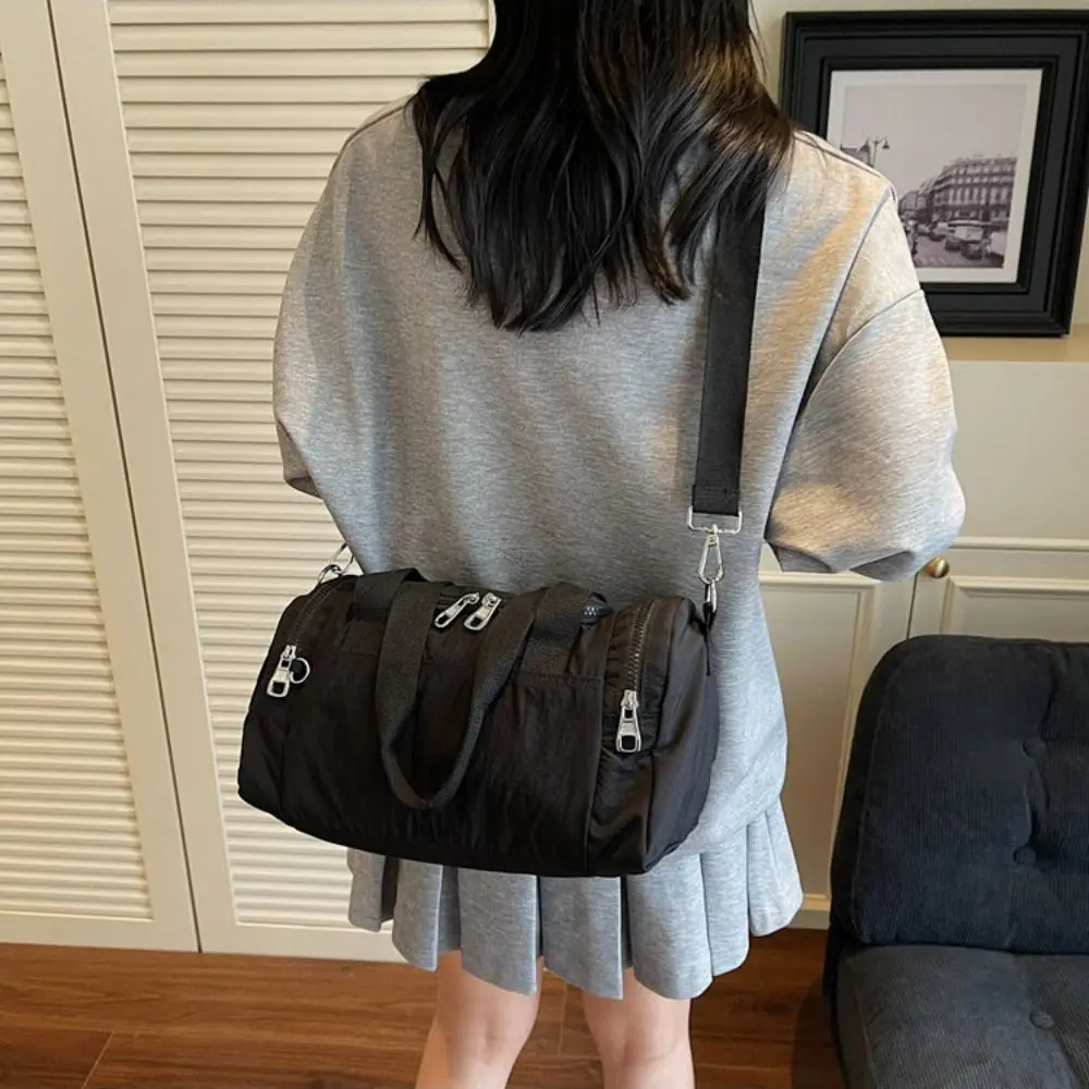 

Nylon Travel Duffel Bag Wet Dry Separation Crossbody Women's Fitness Handbag Large Capacity Durable Shoulder Bag Training