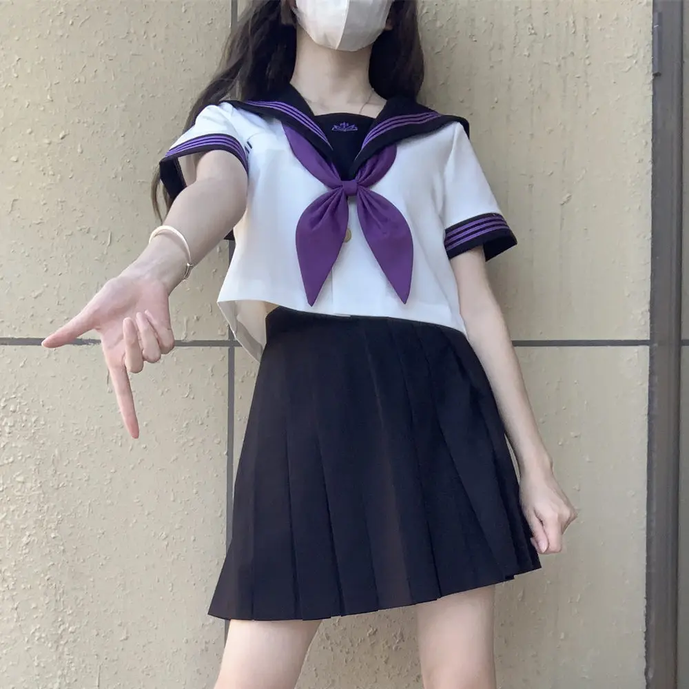 jk uniform Japanese student JK sailor suit long-sleeved intermediate suit Cosplay-Friendly Uniform Cute Japanese Style Uniform