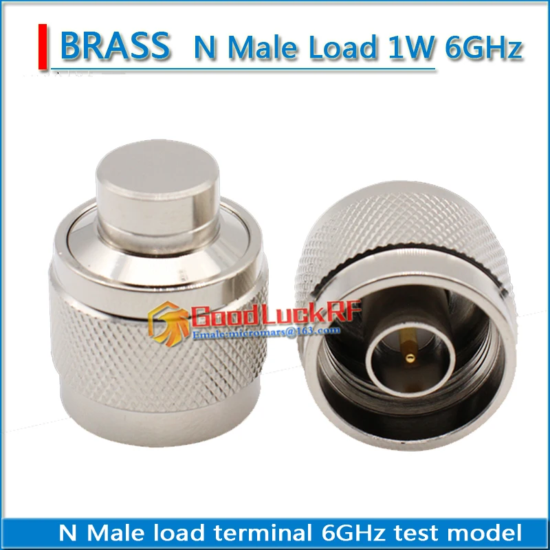 50 ohm N Male Plug Connector terminal Termination DUMMY Load DC-6GHz 1W  2W SWR less 1.2 Brass RF Coaxial Adapters