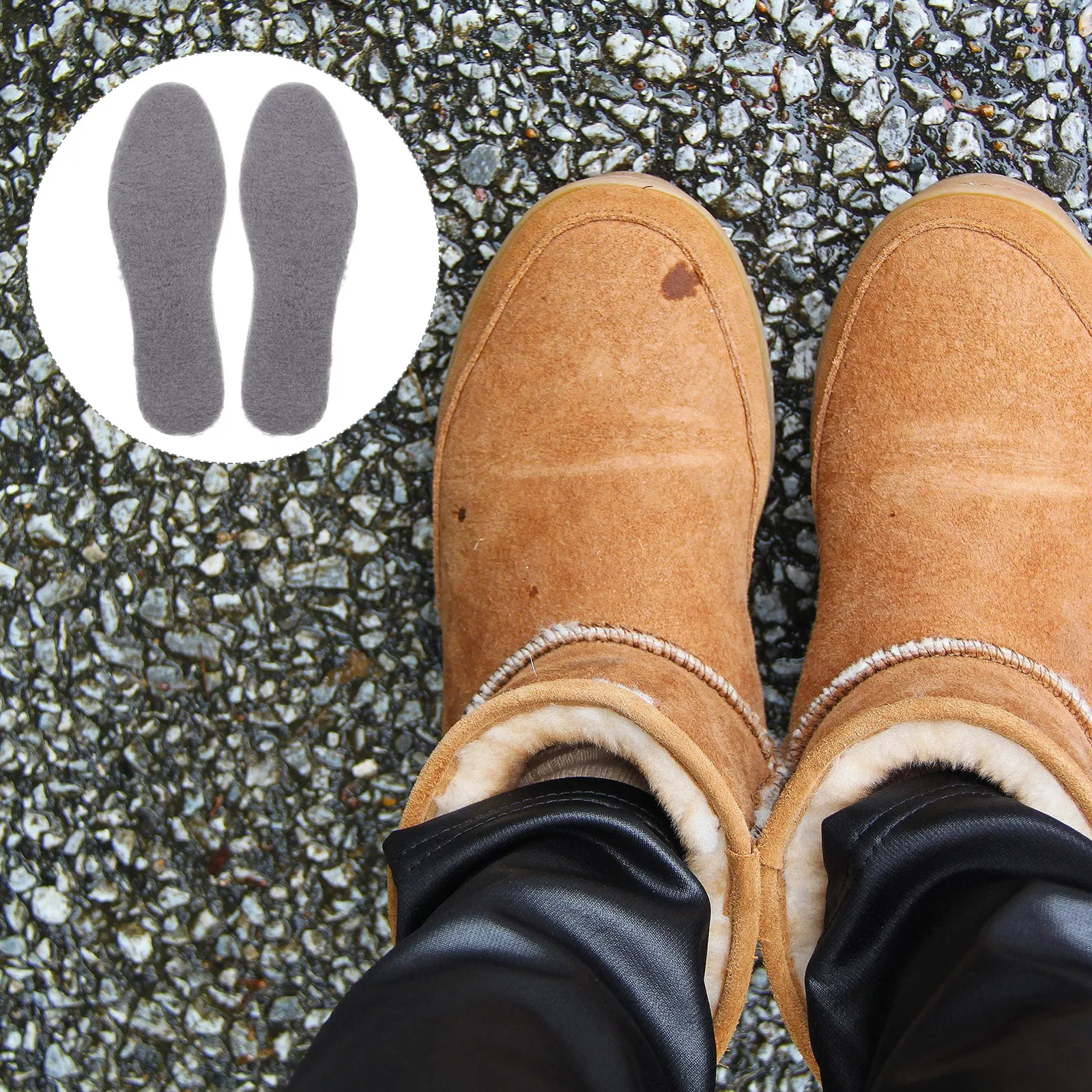 

Wool Latex Grey 41-42 Warm Boot Shoe Warm Insoles For Men Pads Men Women Comfortable Winter Insoles