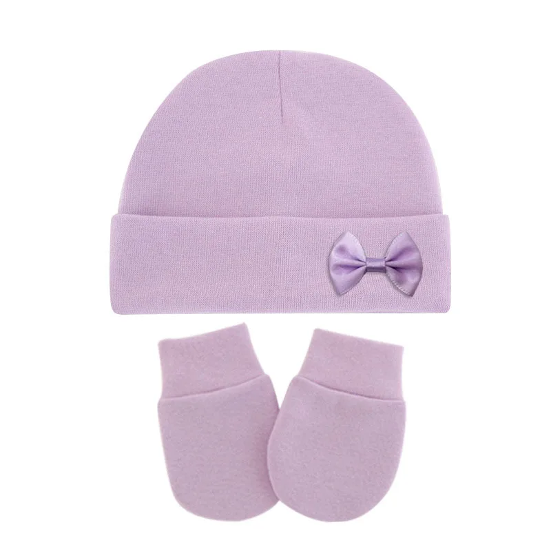 New Born Baby Hat Birth Hat Baby Beanie Toddler Hat Glove Set Newborn Accessories