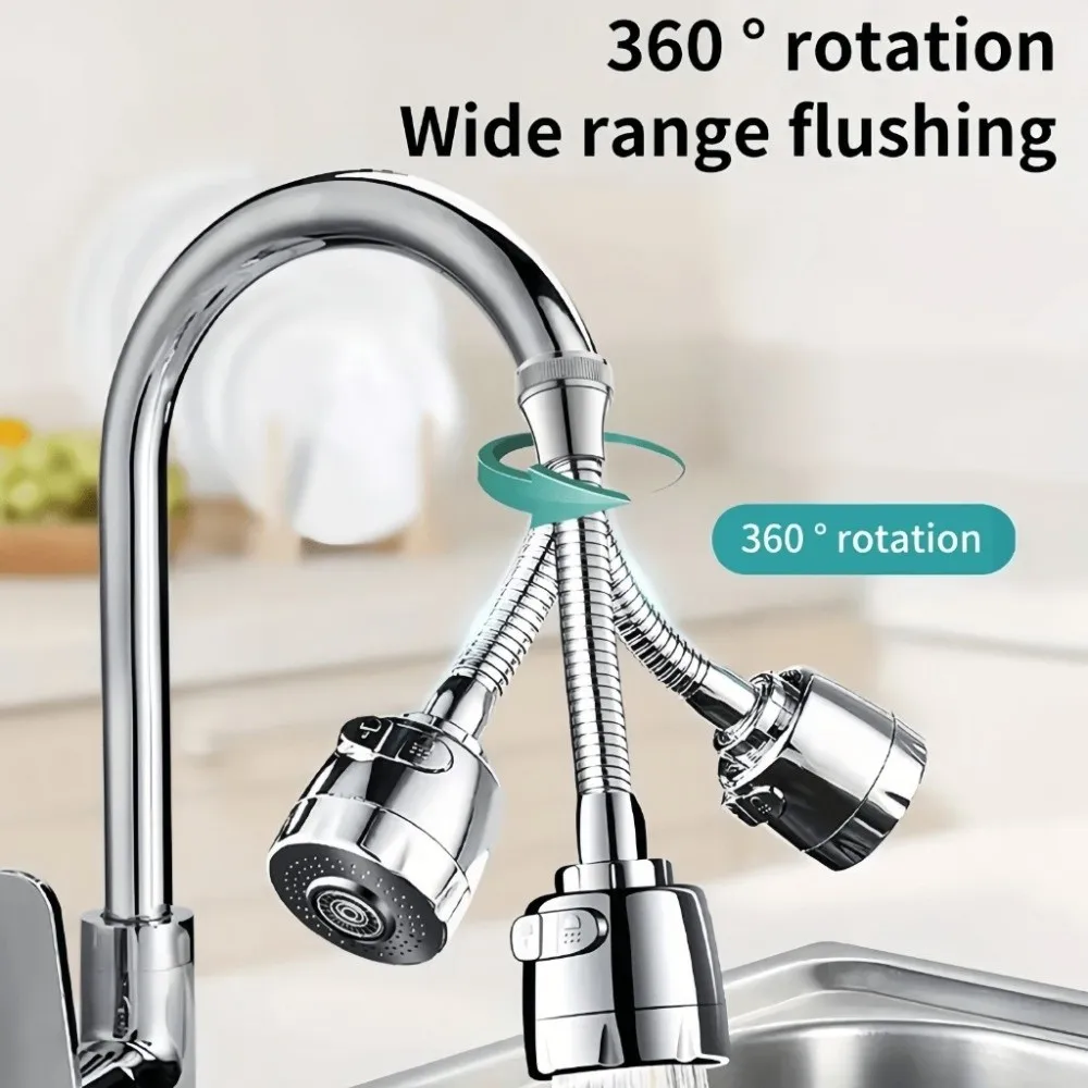 

2/3 Modes Faucet Filter Adapter 360° Rotating Universal Kitchen Faucet Extender Anti Splash Spray Water Saving Tap Nozzle
