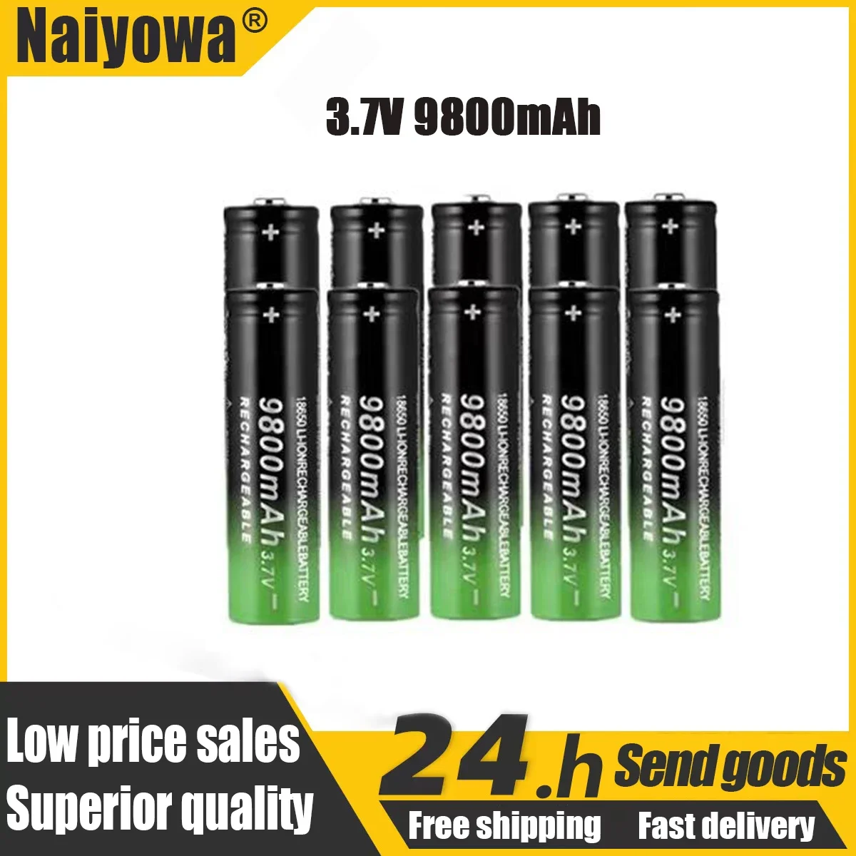 

2/4/6/8/10/20PCS New Fast Charging 18650 Battery High Quality 9800Mah 3.7V 18650B Li-Ion Flashlight Batteries