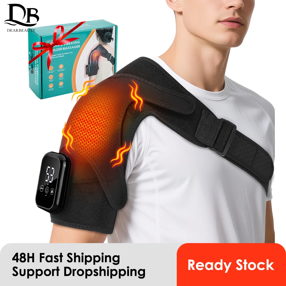 

Electric Heating Vibration Shoulder Massager Wrap 3 massage mode 3 adjustabal temperature Shoulder Support Belt Strap