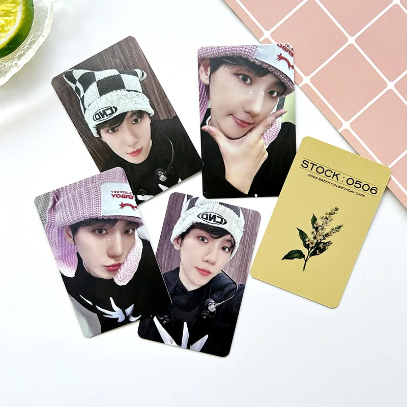 7Pcs/Set KPOP Birthday Photocards BAEK HYUN Card Double-Sided Selfie Postcard LOMO Cards Fans Collection Gifts