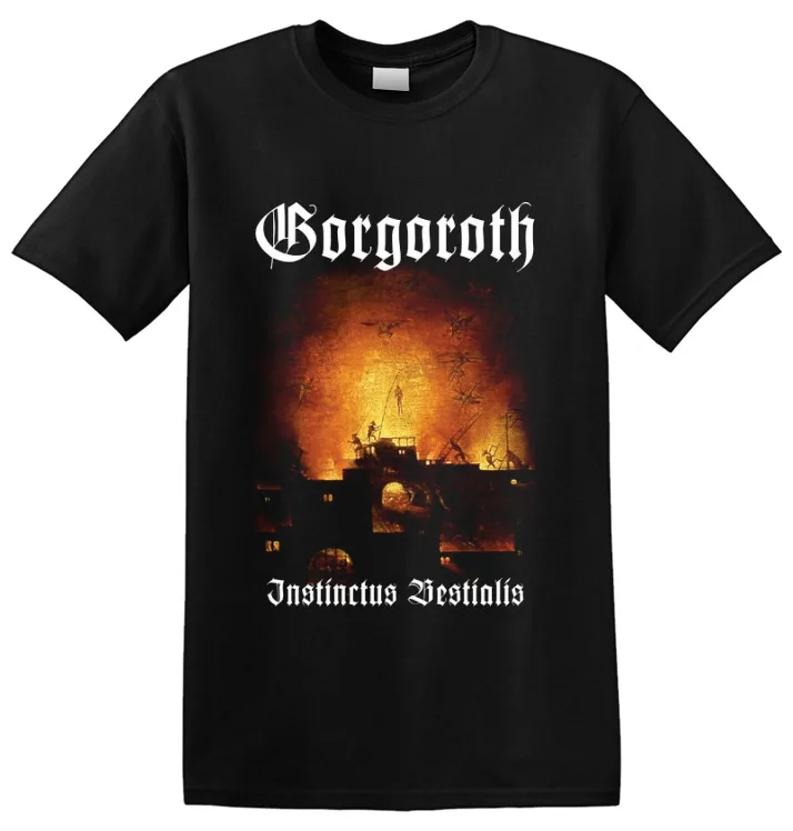 

GORGOROTH - 'Instinctus Bestialis White Logo' T-Shirt Tees High Quality 100%Cotton Short Sleeve