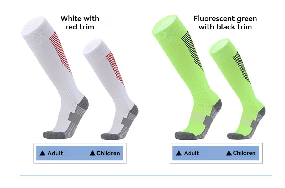 Loogdeel Fußballsocken, dehnbare Kompressions-Kniestrümpfe, für Herren und Damen, Teenager, Kinder, atmungsaktiv, Fußball, athletische Sportsocken – Detail 19