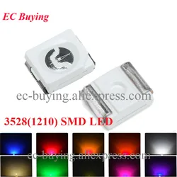 100pcs/lot SMD LED Diodes 3528 1210 Diode SMD LED Diodo Kit Green RED WARM White Blue Yellow Pink Purple-UV Orange RGB Lamp Bead