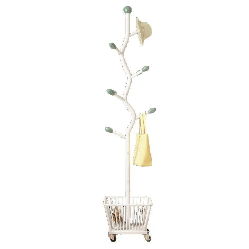 Coat rack Floor-to-ceiling cream wind Bedroom removable with wheels Clothes storage