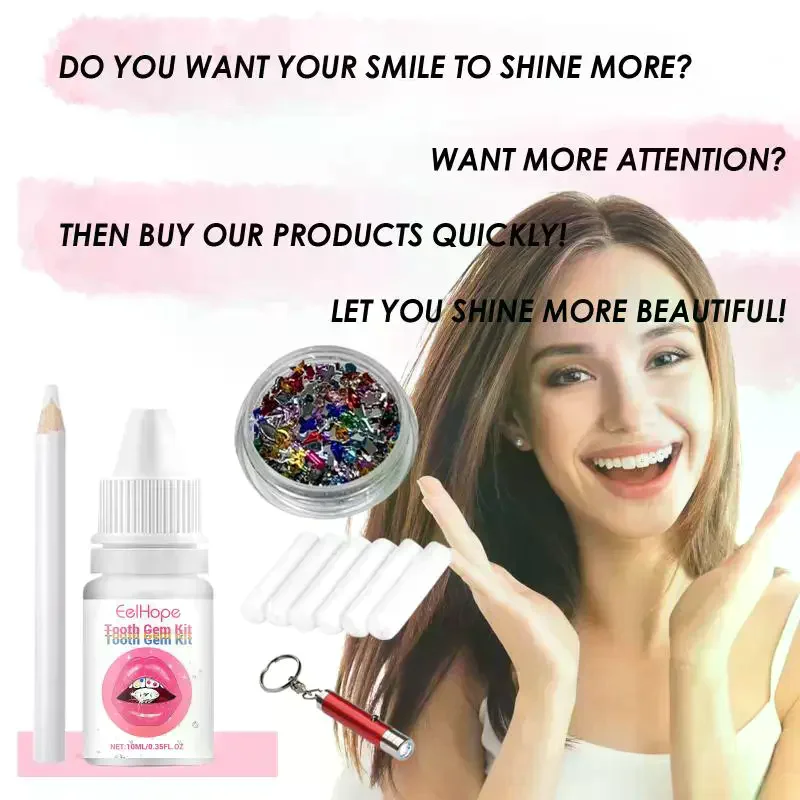 DIY Tooth Jewelry Kit European and American Style Hip Hop Style Tooth Diamond Jewelry DIY Tooth Diamond Set