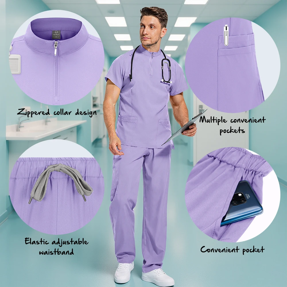 Ensemble de blouses d'allaitement Anti-rides, robe chirurgicale médicale, vente en gros, haut de gommage d'hôpital, médecin et infirmière, uniforme de gommage spécial pour hommes et femmes