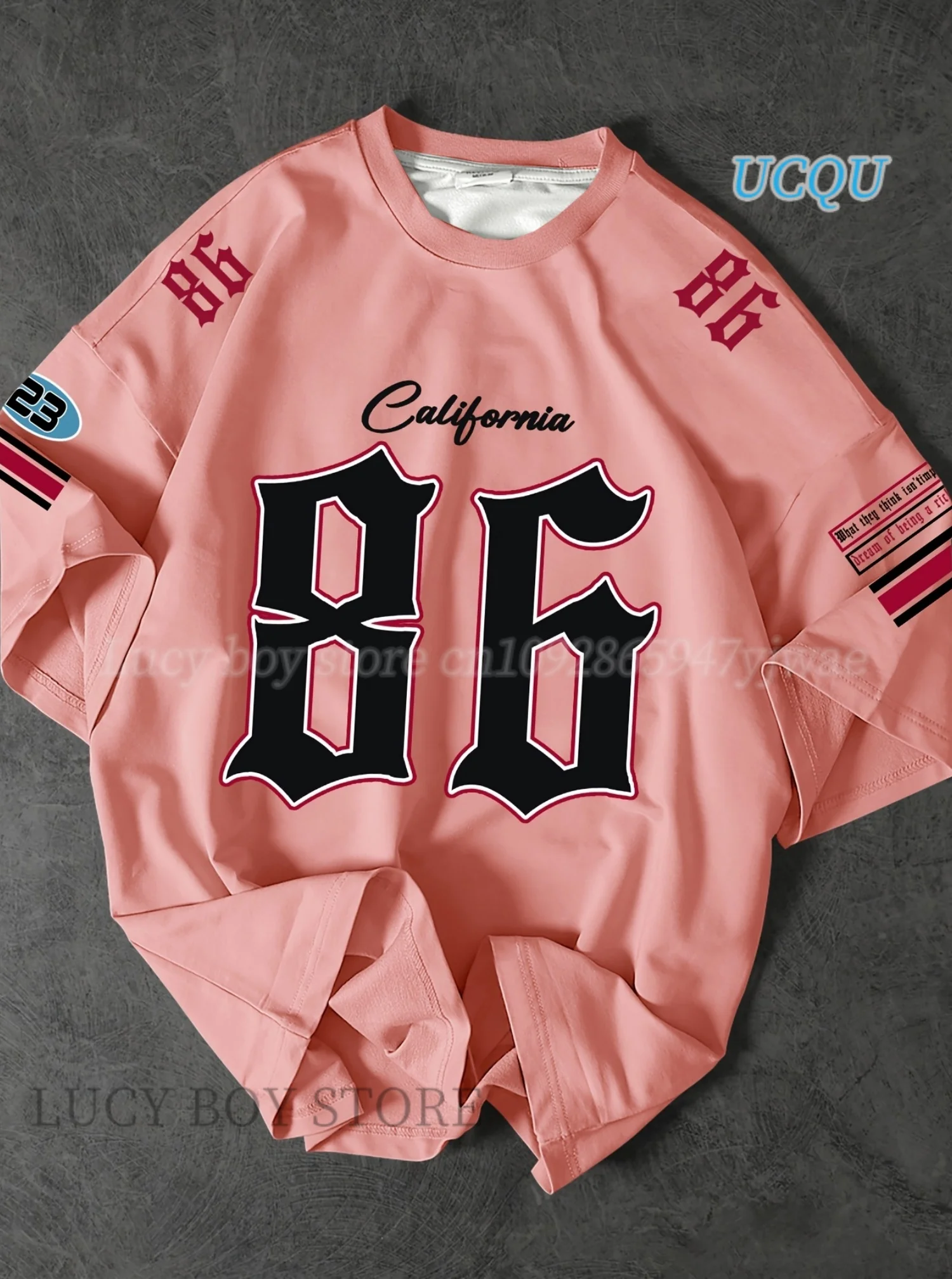 Sportwear Jersey  Men California 86 Printed Short Sleeve T Shirt Man O Neck Racing Football Tee Vintage Casual Tops Men Clothes image 3