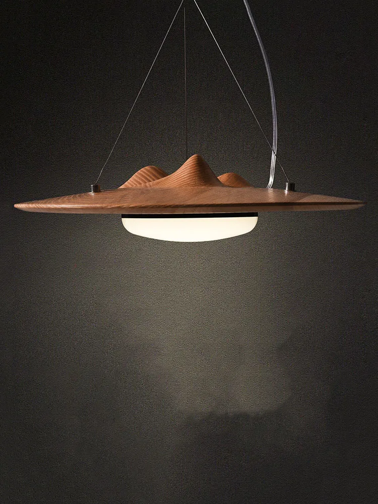 

Vintage Ash Wood Pendant Lights Retro LED Hanging Lamp Dining Living Room Bedroom Teahouse Indoor Lighting Suspension Luminaires