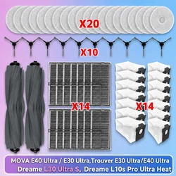 Fit For Dreame MOVA E40 Ultra / MOVA E30 Ultra, Dreame L30 Ultra S/ Dreame L10s Pro Ultra Heat Tricut Brush Filter Mop Cloth Bag