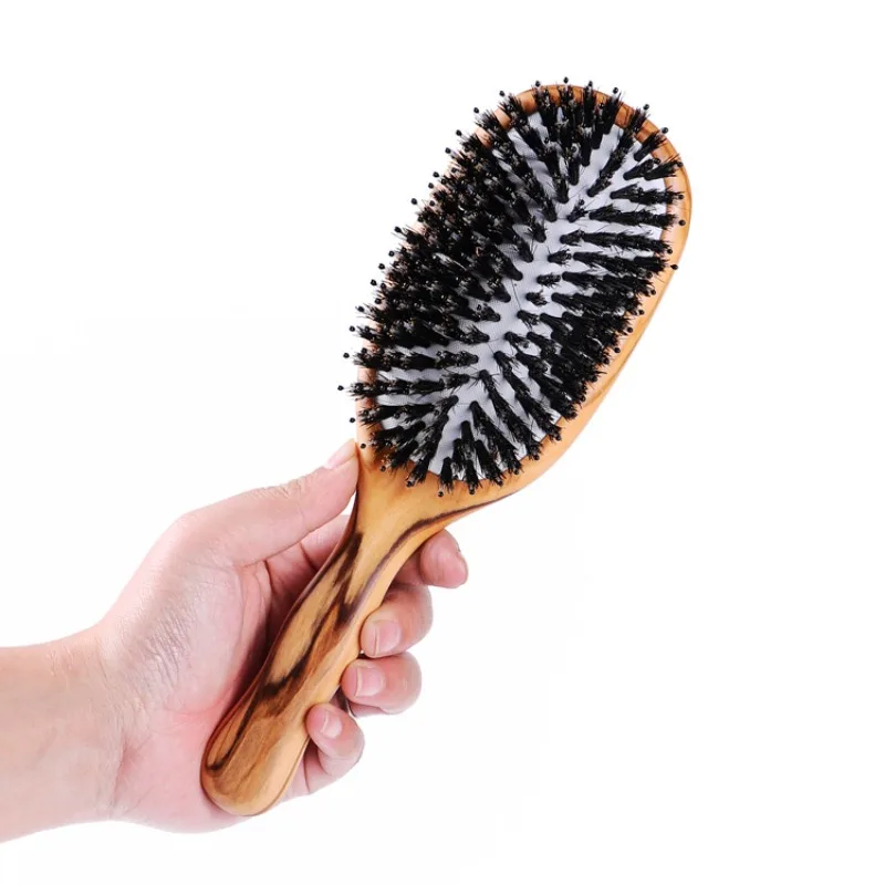 

High-end pig bristle airbag air cushion comb scalp massage comb Anti-static anti-knotting household hairdressing comb