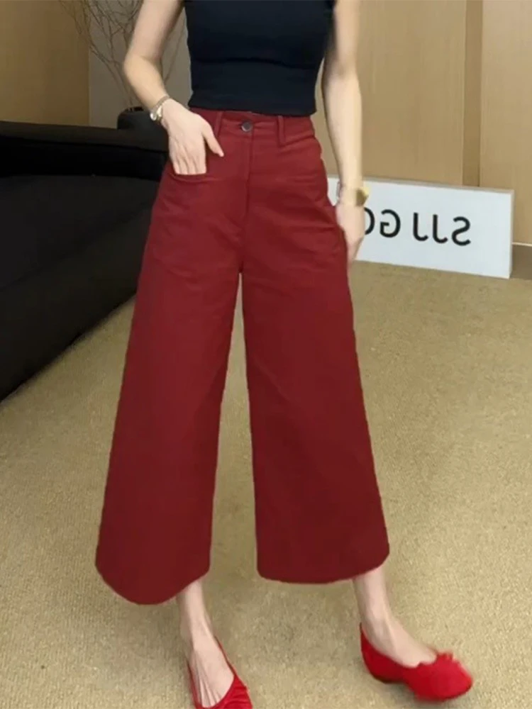 

High Waist Casual Faionable Straight Leg Pants Loose Fit Summer 2026 New Arrival Women's Premium Quali Eighteen Pants