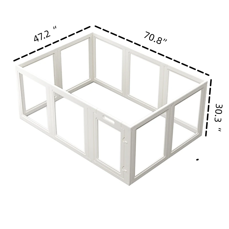 Dog Fence Pet Playpen, Clear Dog Playpen, No-Tool Dog Playpen and Kennel Playpen, Suitable for Small and Medium Dogs, Cats