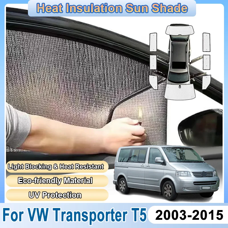 

For Volkswagen VW Transporter T5 Caravelle Multivan SWB 2003~2015 Car Full Coverage Sunshades Reflector Shade Visor Accessories