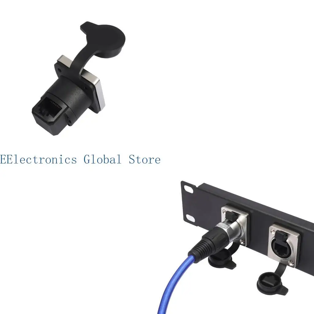 462B Waterproof Panel Mount Networking Adapter RJ45 Female Port D Type Connector