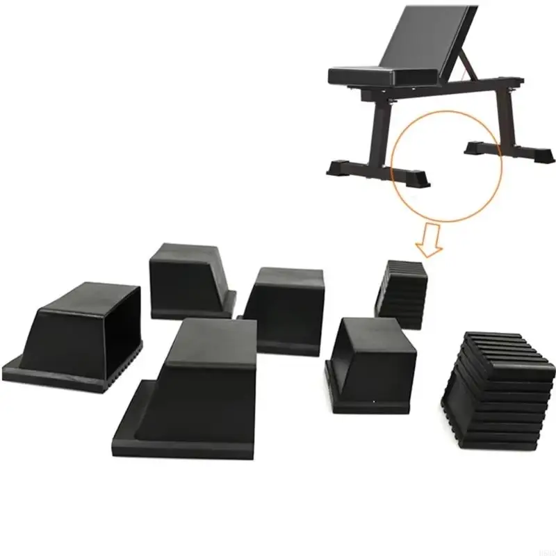 4Pcs Fitness Equipment Floor Protectors Square End Cover Easy to Install 