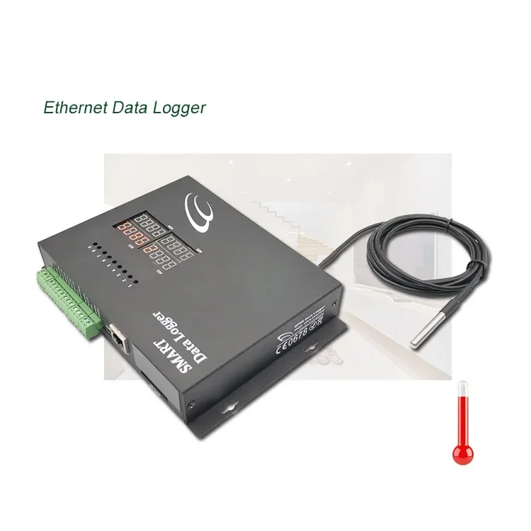 

waterproof One temperature Pulse Counter monitoring Ethernet Data Logger