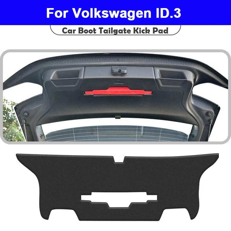 

For Volkswagen VW ID.3 ID3 2023-2025Car Boot Tailgate Kick Pad Leather Anti Kick Anti-dirty Trunk Door Mat Protection Accessorie