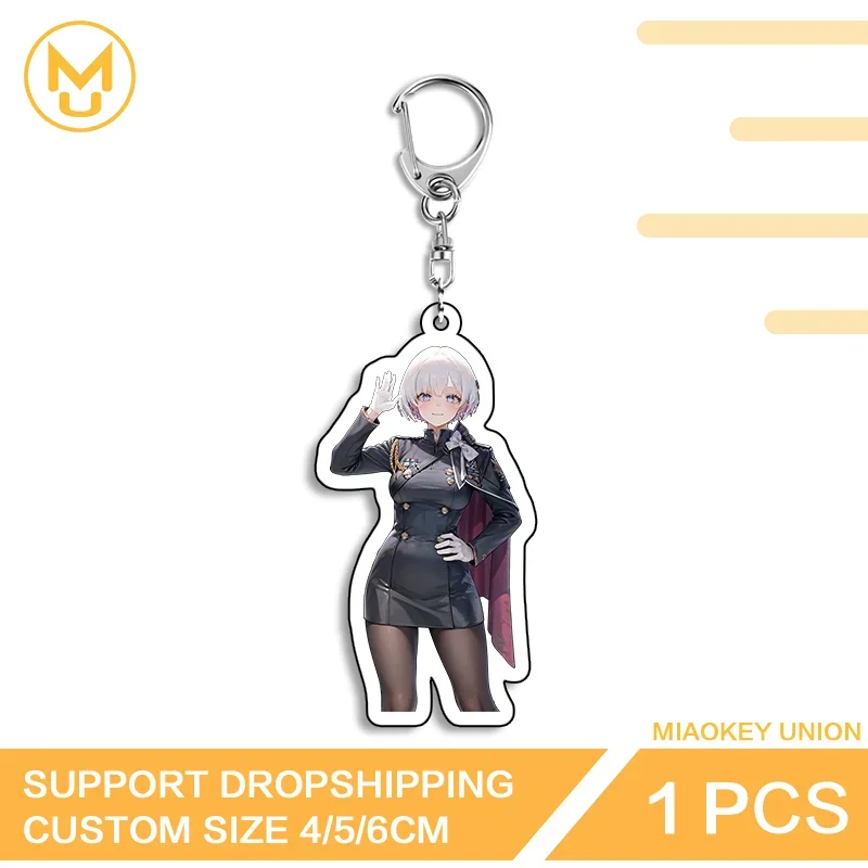 Anime Character Amusing Double Sided Acrylic Keyring Versatile Simulated Exquisite Charming Ingenious Key Ring Accessory