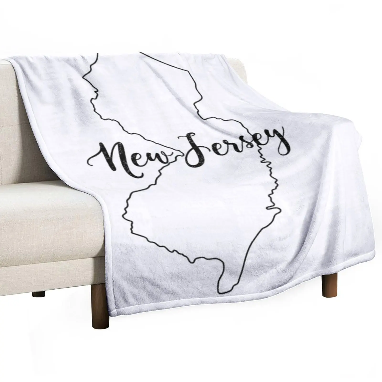 

State Outline - New Jersey Throw Blanket Hairys Loose Tourist Summer Beddings Blankets