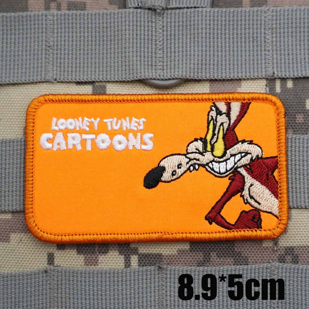 Cartoon Military Tactical Embroidered Patches Armband Backpack Badge with Hook Backing for Clothing