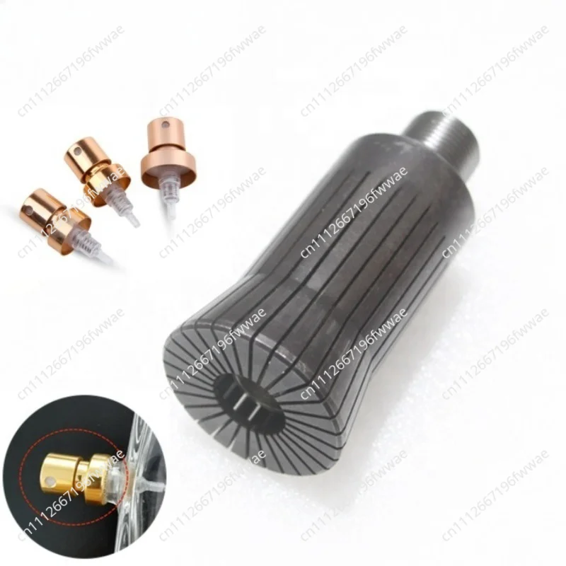 Tête de sertissage pour machine à parfums, machine de fermeture de flacons de parfum, machine de sertissage pour flacons de parfum