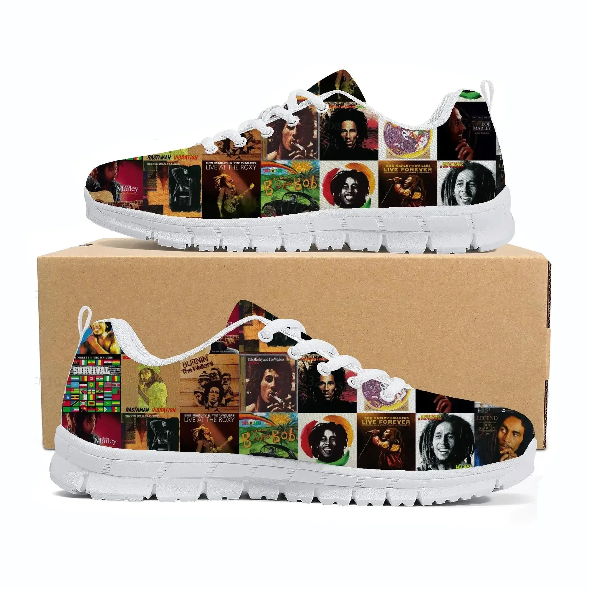 

Bob Marley Reggae Star Rock Music Sports Shoes Mens Womens Sneakers Casual Custom High Quality Couple Shoes