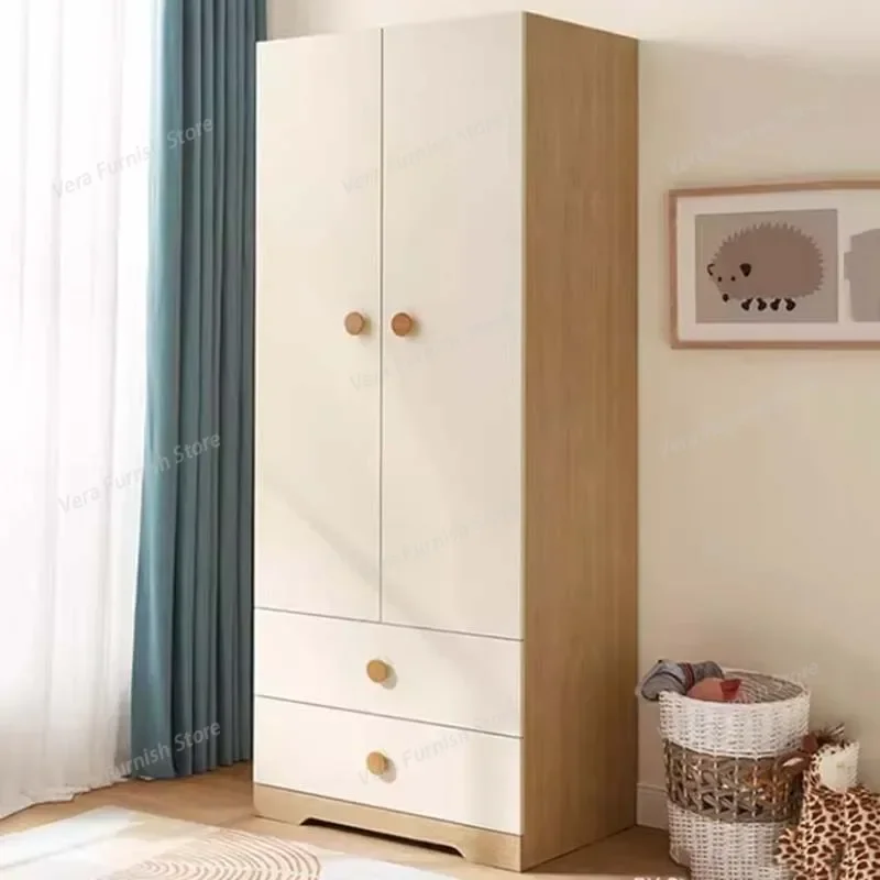 

Wooden Nordic Drawer Wardrobe European Single Apartment Clothes Hotel Wardrobes Bedroom Storage Ropero Armable Home Furniture