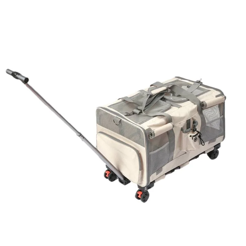 

Pet trolley case, portable when going out, large-capacity breathable hatchback isolation pet bag