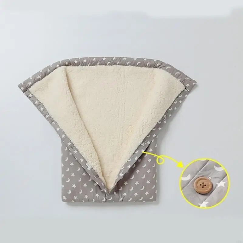 54DF Warm Baby Sleeping Bag Winter Kid Sleepsack Receiving Blankets Stroller Wrap Infant Swaddle Blanket for 0-12 Month Baby