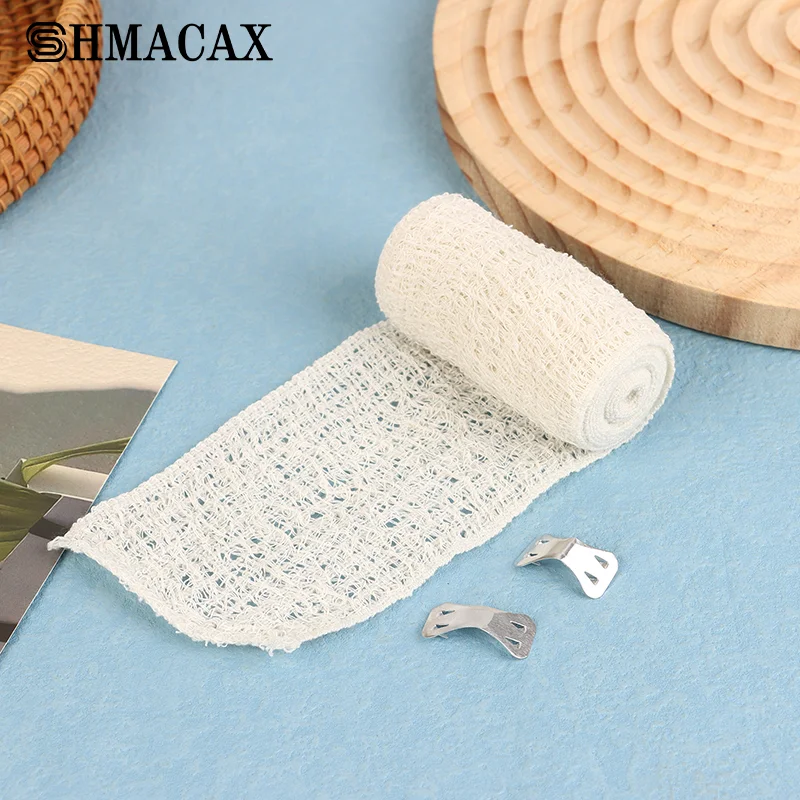 1Roll Elastic Crepe Bandage First Aid Kit Gauze Wound Dressing Nursing Emergency Care Bandage Outdoor Camping Sports Wrap Tape