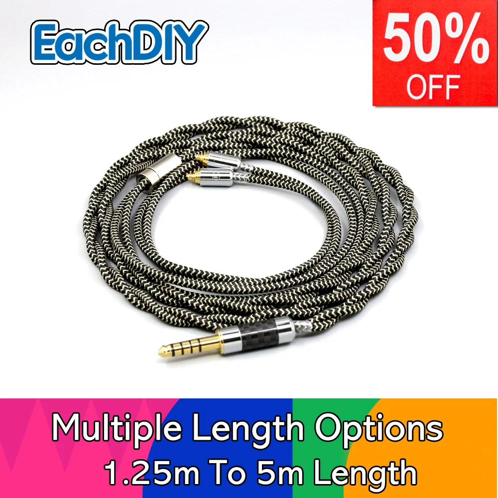 2 Core 2.8mm Litz OFC Earphone Braided Cable For MMCX Sennheiser IE200 IE300 IE900 IE600 Shure AONIC 3 4 5 Earphone LN008066