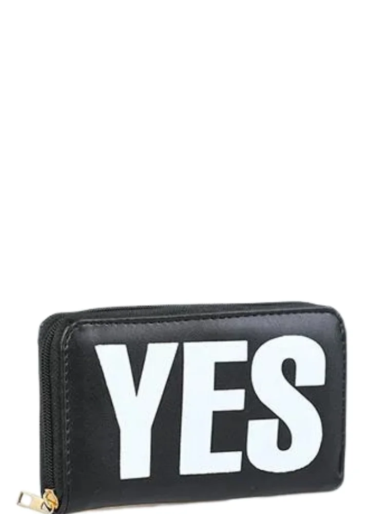 Black Letter Printed Women's Wallet High Quality New Model Stylish Design New Season Coin Purse Women Accessory 2022