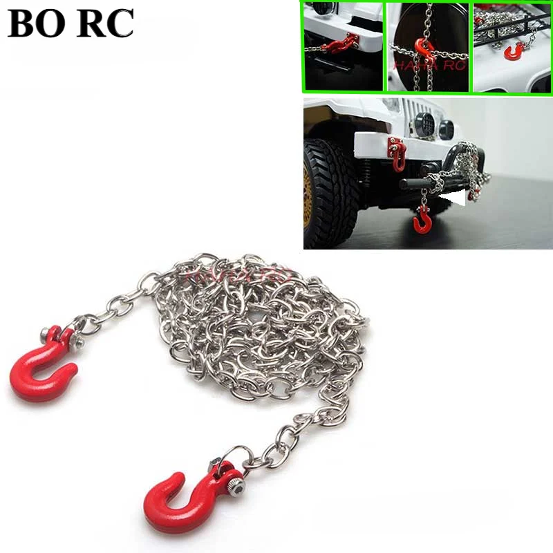 

Rescue Mood Chain Tow Hook for 1/10 RC Crawler Car TRX4 TRX6 Land Rover D90 Off-Road Accessories