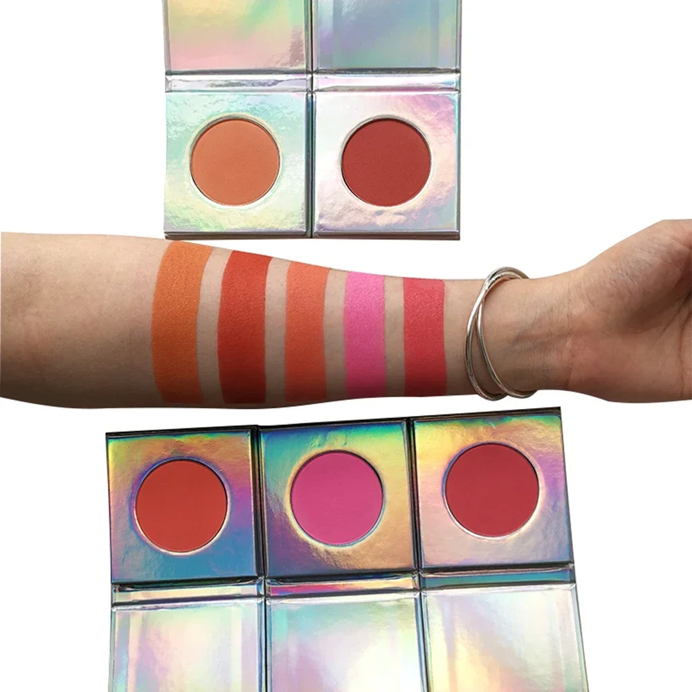 Fard à joues 5 couleurs, poudre pressée, Pigment de marque privée, haute qualité, rendu des couleurs naturel mat, Logo personnalisé, maquillage en vrac végétalien