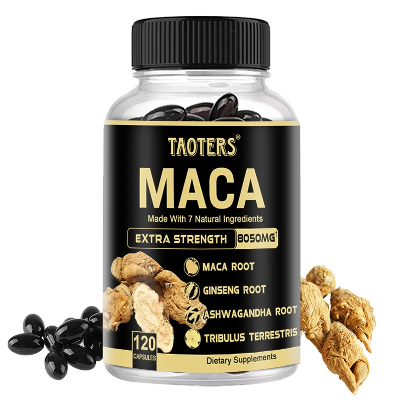 Maca-wortel voor mannen - Natuurlijk energie-supplement ter ondersteuning van atletische prestaties, spierherstel en gevechtsvermoeidheid, 120 capsules