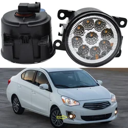 2PCS Led 안개 램프 DRL 12V H11 미쓰비시 Attrage 미라지 G4 살롱 2014 2015 2016 2017 자동차 안개 조명 주간 러닝 라이트