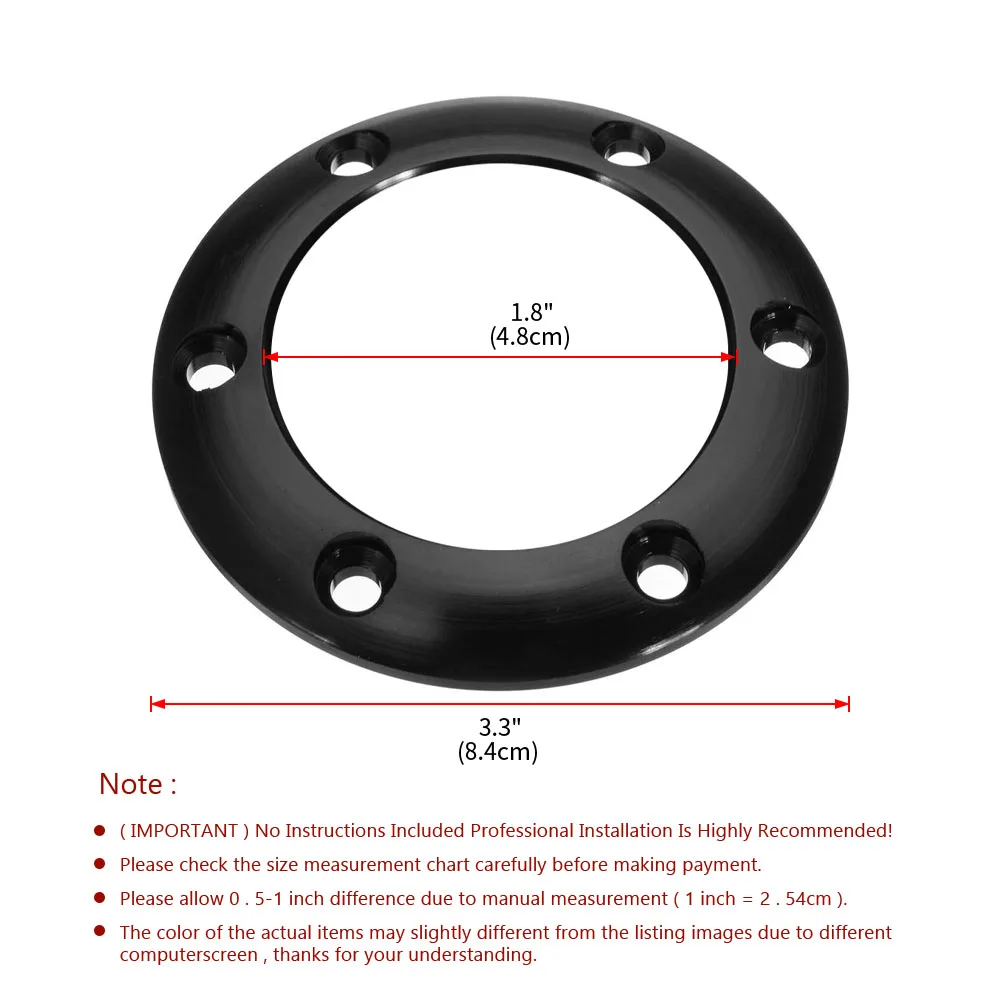 48MM Internal diameter accessoriesCar steering wheel horn button center ring and 6 screws for MO MO/NRG