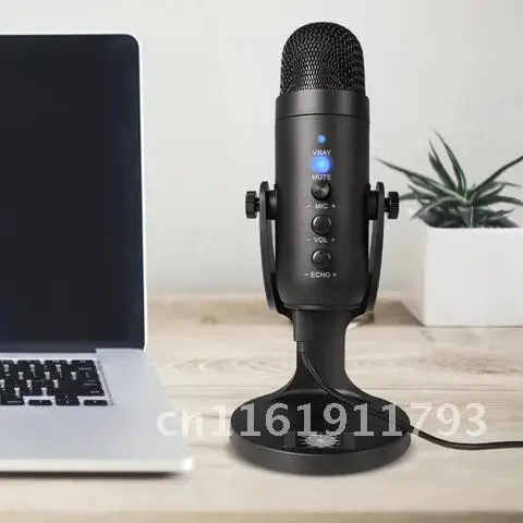 

USB Condenser Microphone for Computer USB PC Microphone Mic Stand Filter to Gaming Streaming Podcasting Recording Headphone